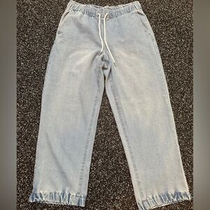 Forever 21 Light Blue Denim Wide Leg Pants